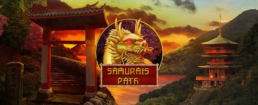 
There’s never a dull blade or moment playing Samurai’s Path, which is loaded with a wide variety of features. Not only do aspiring samurai get to choose between three different wilds during free spins in this 5-reel, 25-line slot, but each one has its own special effect.