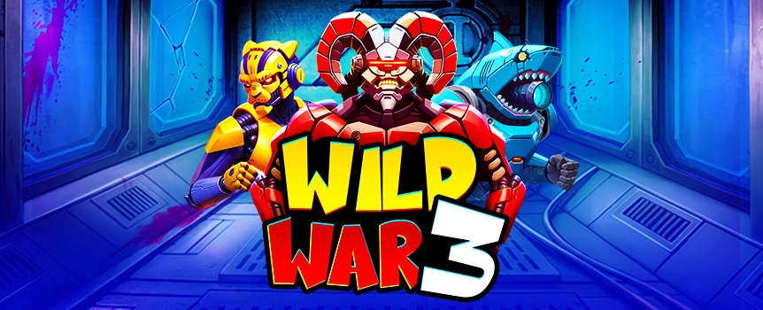 Slots.lv invites you to the intense Wild War 3 online slot, a game where big stakes and bigger wins await. Enjoy fantastic bonuses and features and win big!