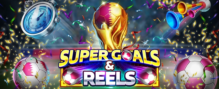 Get into the soccer spirit at Slots.lv with the Super Goals & Reels online slot! Win up to 2,500x your bet and enjoy free spins, wild symbols, and more!