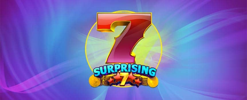 Not everything is as it seems in Surprising 7. This 5-reel, 25-line online slot takes its cues from classic machines, with traditional Cherry, Bar and of course, Seven symbols popping up on the screen. However, there's more than meets the eye like free spins and multipliers that can lead to big payouts.