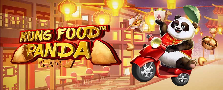 Eat amazingly delicious Chinese food while spinning reels to reveal huge potential prizes in the Kung Food Panda online slot game at Slots.lv.