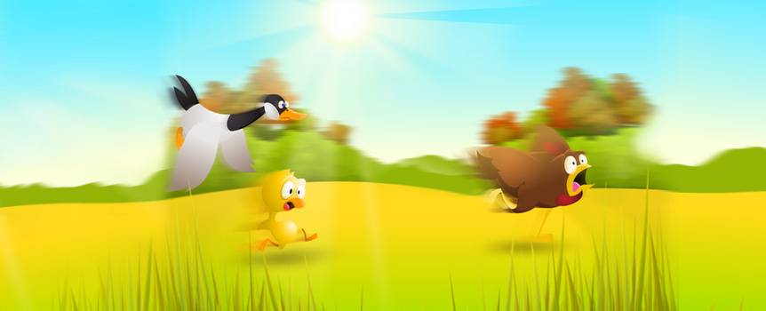 Chicken Little and friends are scattering around trying to escape falling skies, and your fortune lies in how quickly they'll escape the acorns! This online slots game takes fun and excitement to the next level with its fascinating characters. Henny Penny and Ducky Lucky join Chicken Little in his intense fear of falling acorns. This game will have you in stitches as these birds paranoia fuels them to make you money. 