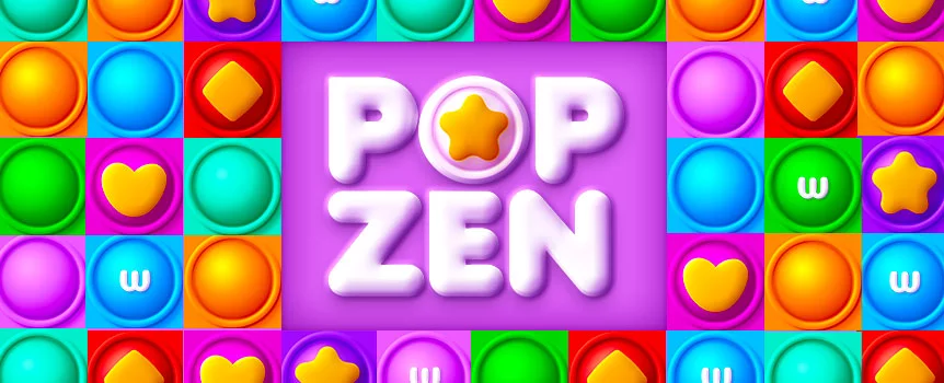 The new Cluster Pay game Pop Zen is a colorful and relaxing way to win big. If you like Pop It toys and gaming, you’ll surely love this!