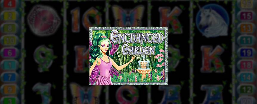 Explore an online garden full of wonder and magic with Slot.lv's Enchanted Garden. This 5-Reel Slot game is filled with magical creatures that will push your imagination to the next level. Spin the reels and take part in an enchanted world where Fairy Princesses, Fireflies and Unicorns reward free spins and special payouts. If your walk through the enchanted garden leads you to the fountain of wealth get ready to be rewarded with the progressive jackpot!