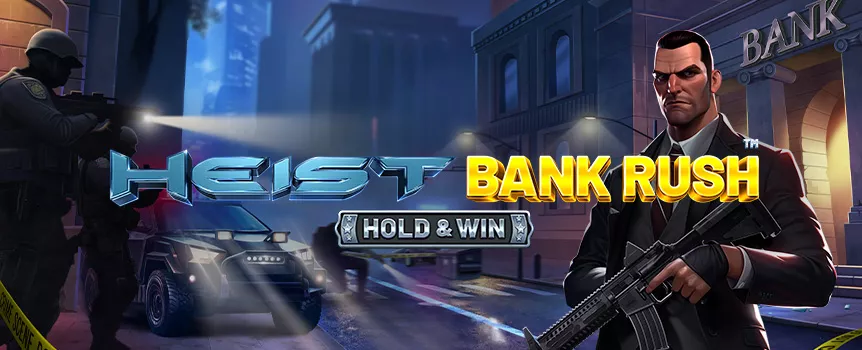 Escape into the thrilling world of Heist: Bank Rush on SlotsLV, where you'll become a key player in a daring crime syndicate. With Wilds, Diamond Bonuses, and the Hold & Win Mini-Game, you can pull off the heist of a lifetime!
