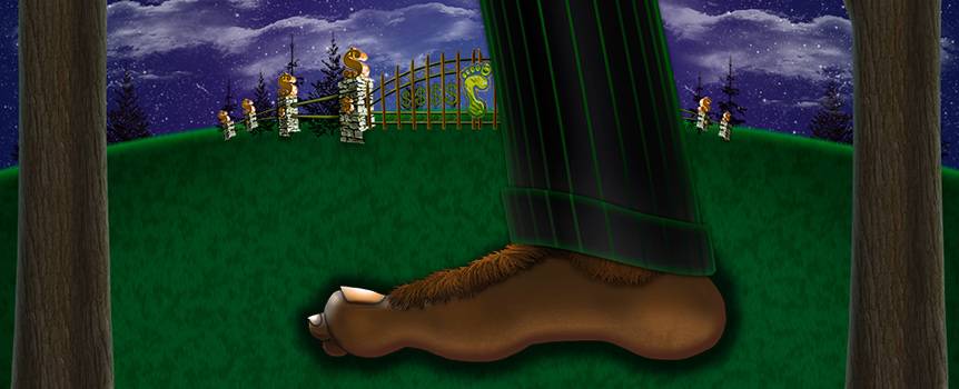 Big foot = Big money? Ever wished that the equation was true? Never thought of that? Well, here’s your chance to not only start thinking along those lines but also actually see it happen. This online slots game has you in the woods in pursuit of Big Foot, and in return, you get a chance to win massive jackpots. Big Foot, in this case, isn’t a huge scary creature on the run; he is a wealthy, charming lad that is willing to share his fortune with you! The slots real money game has you following his footsteps, and once you catch him, you can win a fortune. 