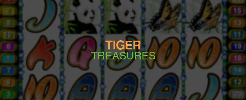 Deep in a lost jungle rests a thousand-year old kingdom that is filled with more rubies and riches than the eye can see. As legend has it, this valuable treasure is protected by an ancient Bengal Tiger who patiently waits and defends his hidden treasure. Take a spin with the Slot game Tiger Treasures and step into the jungle in search of this hidden fortune. You'll come across big friendly Pandas and plenty of precious rubies, but keep an eye out for the Bengal Tiger and you can score free spins and a chance at the random progressive jackpot.