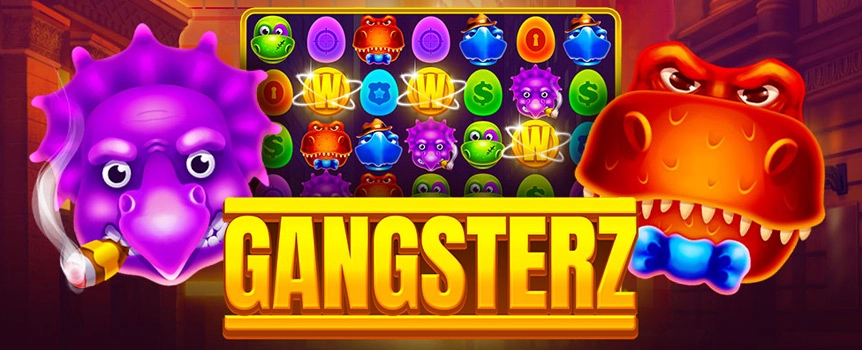 Are you looking for a slot that’s a little different? A slot with an original theme unlike any others? If so, look no further, as Gangsterz could be the slot for you. This game sees you joining a gang of prehistoric criminals as they look to break into a bank. If you can crack the safe, you could win a prize of 12,000x your bet!
