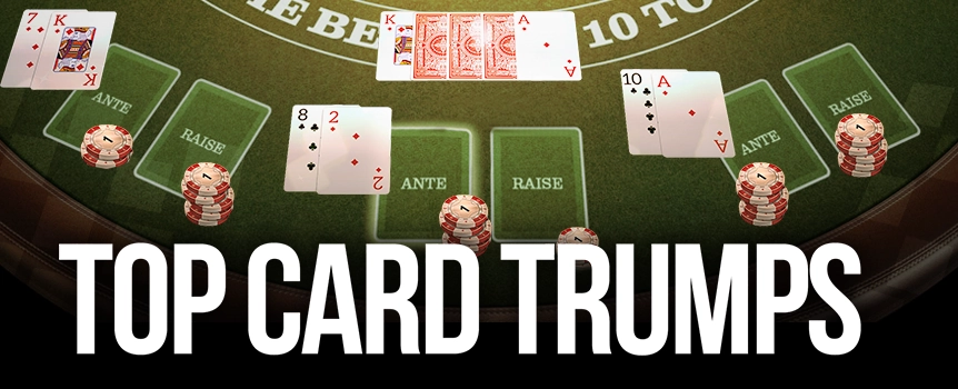Play the Top Card Trumps casino game at Slots.lv, and you could win prizes worth up to 10x your bet if the cards fall in your favor.