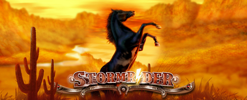 Ride out into adventure with the new Storm Rider online slot game. It offers 5-reels and 40 paylines! Join and play online now!