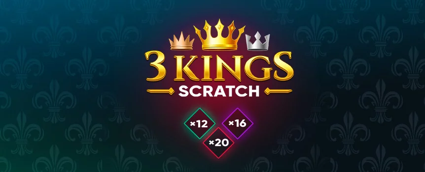 The only thing better than playing one amazing scratch game is playing three. That’s what you get when you play 3 Kings Scratch at Slots.lv.
