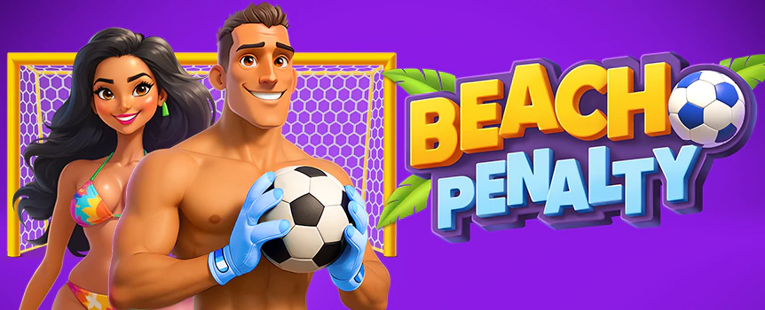 Kick or block your way to 4,860x wins in this beachside penalty showdown. Golden gear and Bonus Rounds raise the stakes fast.