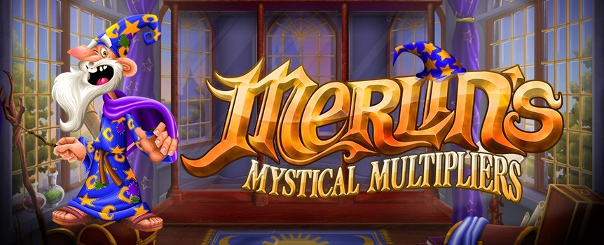Play the incredibly exciting yet refreshingly simple Merlin’s Mystical Multipliers today at Slots.lv and see if you can win the jackpot of 600x your bet.