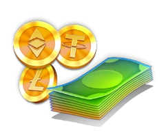 Withdraw in crypto or cash