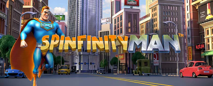 Tap into your true superhero potential with Spinfinity Man on SlotsLV. This thrilling slot features Wilds, a Free Spins round, and some unique Superpowers.