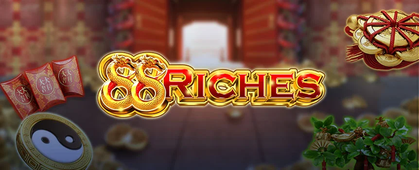 Experience the opulence of 88 Riches, a slot steeped in Chinese tradition and big-win potential on your screen! With 5 reels and 50 paylines, this game offers thrilling features like 10 Free Spins, triggered by landing three Jing Jang Scatters. During Free Spins, Wild Dragons lock in place, substituting for other symbols to maximize your rewards.
