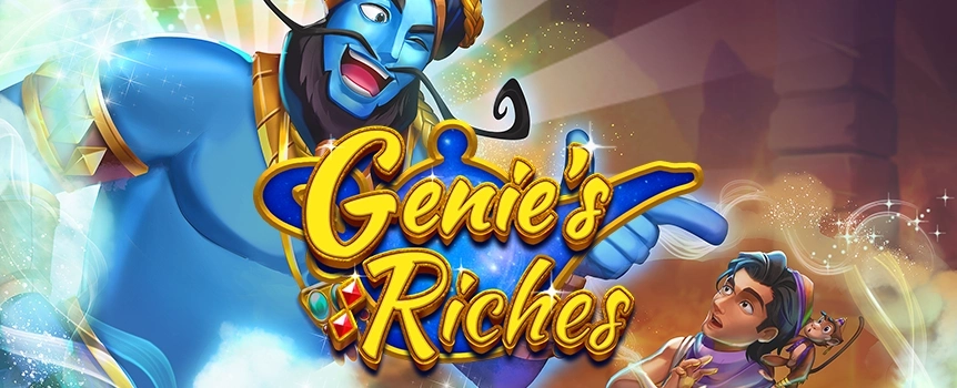 Discover the magic of Genie's Riches at Slots.lv. Join Aladdin's journey and seize your chance to uncover grand treasures & big prizes with every magical spin!