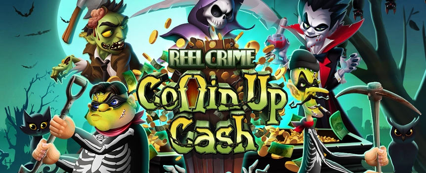 Try out Reel Crime: Coffin Up Cash this Halloween at Slots.lv. Unearth giant wins, get spooky bonuses, and buy your way into the bonus... if you dare!
