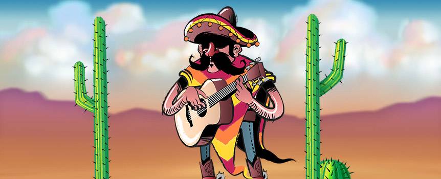 Mexico has something cooking, and it is not the hot desert! This online slots game will take you on an adventurous trip around Mexico, and the last thing you will notice is the vast desert land.  In this game, you will be able to experience Mexico’s festivities firsthand. In case you find yourself in the hot desert do not fret for Mariachi in a Sombrero will play music to chase all your troubles away. The game is packed with exciting features that will have you coming back to this land of chili peppers and desert heat. 