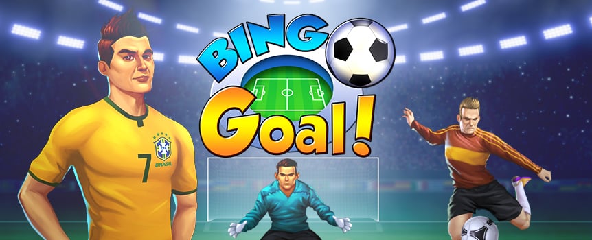 He shoots, he scores! Bingo Goal gets you to the front row of your favorite bingo soccer game. Play with four cards in a stadium full of soccer fans and try to trigger the Penalty Kick Bonus. If you do, you're the star player who gets to take the penalty kick. Take aim, pick a target, and shoot for a chance to win some star-worthy payouts. On top of that, the game comes with a progressive jackpot that could get you enough cash to buy your own Golden Boot trophy . It's time to let your soccer skills shine.