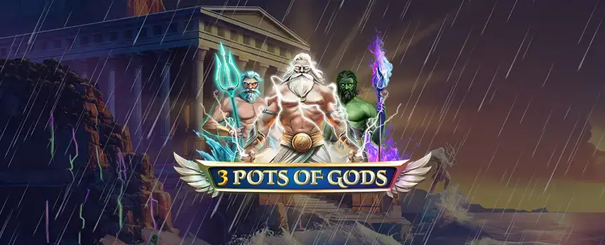 3 Pots of Gods invites you into a world where legends come to life and every spin holds the power of the divine. Across five reels and three rows, the mighty Poseidon stirs the oceans of fate, Hades unveils treasures hidden deep within the earth, and Zeus strikes with thunderous rewards from the skies. With 100 paylines charged with mythic energy, the chance for fortune is always within reach. 