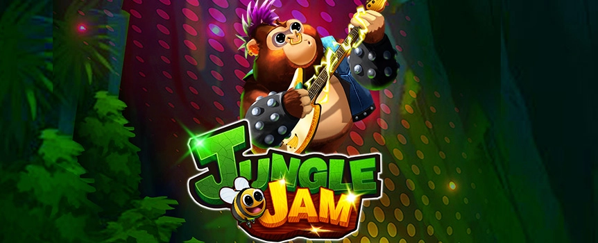 Welcome to the Jungle Jam! This online slot game lets you rock out with the monkeys with a chance at big winnings.