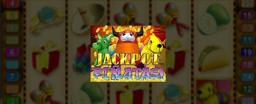 If you're in the mood for a party then this is the perfect online Slot game for you. Jackpot Piñatas brings the fun to you right now; there's no need to wait for your next birthday or holiday. Spin the reels, smash open the piñatas and reveal exciting cash prizes. Feast your eyes on everything from Tasty Tacos to Beautiful Señoritas. This is a Mexican fiesta you won't want to miss. Play now and get ready to fill up your loot bag.
