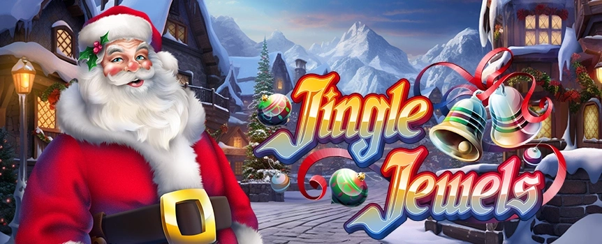 Play the fantastic Jingle Jewels online slot today at Slots.lv and see if you can land the game’s gigantic top prize, which can be worth thousands of dollars!