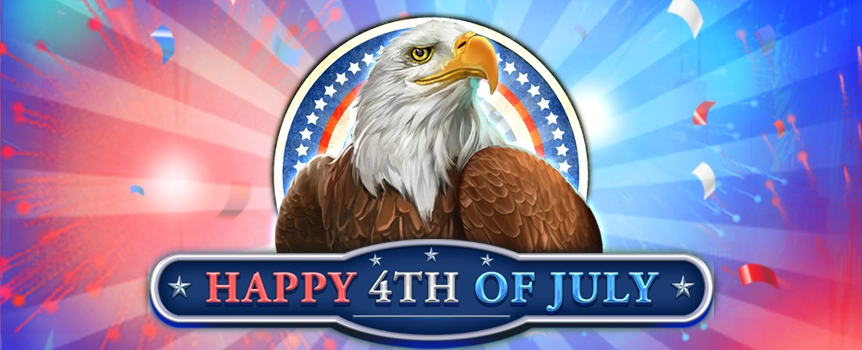 Independence Day comes alive on each and every spin in Happy 4th of July, a patriotic video slot that’s built around a five-reel, three-row format. 