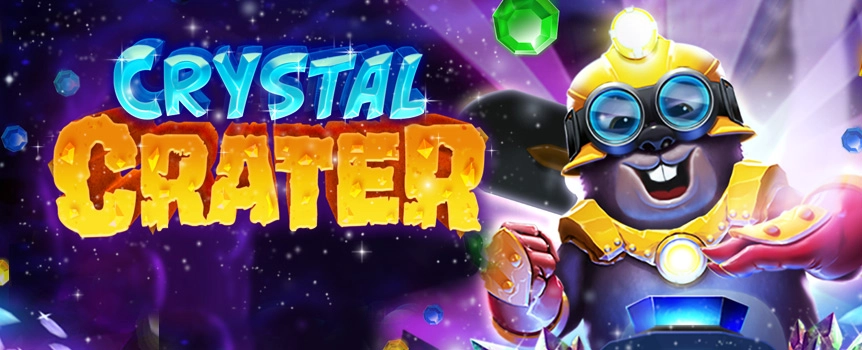 Dig deep and play the Crystal Crater online slot. This 5-reel slot game has a whopping 50 paylines and is available for desktop and mobile devices! 