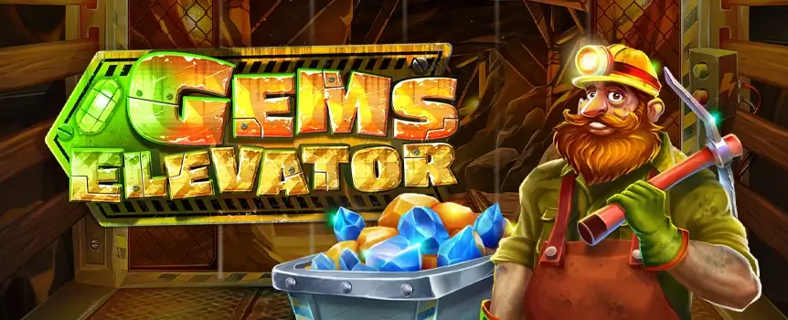 Dig deep for treasure in Gems Elevator at SlotsLV! Spin for cluster wins, Respins, and Multipliers up to 500x for thrilling rewards.