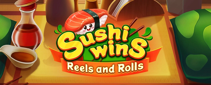 Free Spins, Multiplier, Expanding Wilds and a Bonus Game are all on offer in this Japanese slot.
Treat yourself to a delicious and healthy Japanese meal in Sushi Wins - Reels & Rolls, where the Payouts are as delicious as the food itself. Spin through Raw Fish and all other styles of Sushi as you add more to your meal with some hot Green Wasabi Wilds that can Expand and trigger a Re-Spin when landed on the Middle Reel, some tasty Sake Cup Free Spin Symbols that can bring you 10 Free Spins with 2x Multiplier, and some heavenly Temaki Sushi Symbols that can trigger a Bonus Game that Multiplies your bet. With all this on offer, this 3 Row, 5 Reel, 20 Payline slot is sure to please your tastebuds as well as your wallet!