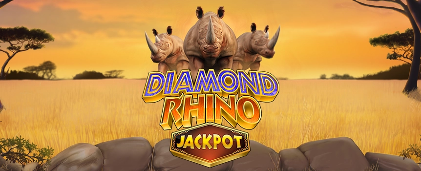 Spin the reels of Diamond Rhino Jackpot, the African-themed online slot featuring many iconic animals, as well as a potentially huge progressive jackpot!