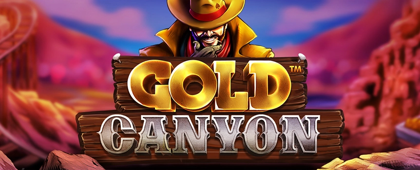 Head to the Wild West to see how quick you can be on the draw by playing the Gold Canyon online slot game at Slots.lv.