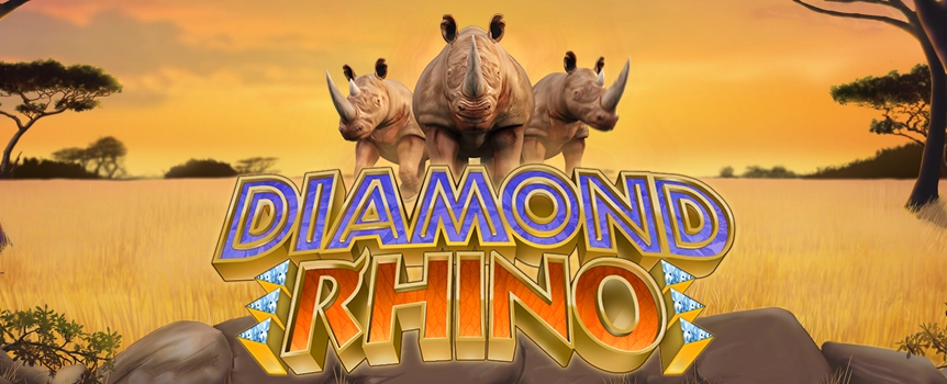 Get ready to experience the African savannah when you play the fantastic Diamond Rhino Classic online slot at Slots.lv!